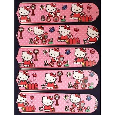Ceiling Fan Designers Ceiling Fan Designers 52SET-KIDS-HKSDK Hello Kitty Sweet Dreams 52 in. Ceiling Fan Blades Only 52SET-KIDS-HKSDK